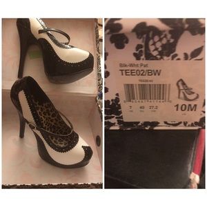 Black and White Mary Janes